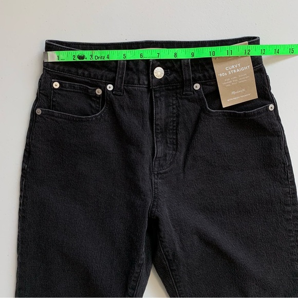 Madewell Black Curvy ‘90s Straight Jeans Size 25P 25 Petite NWT - Picture 13 of 17